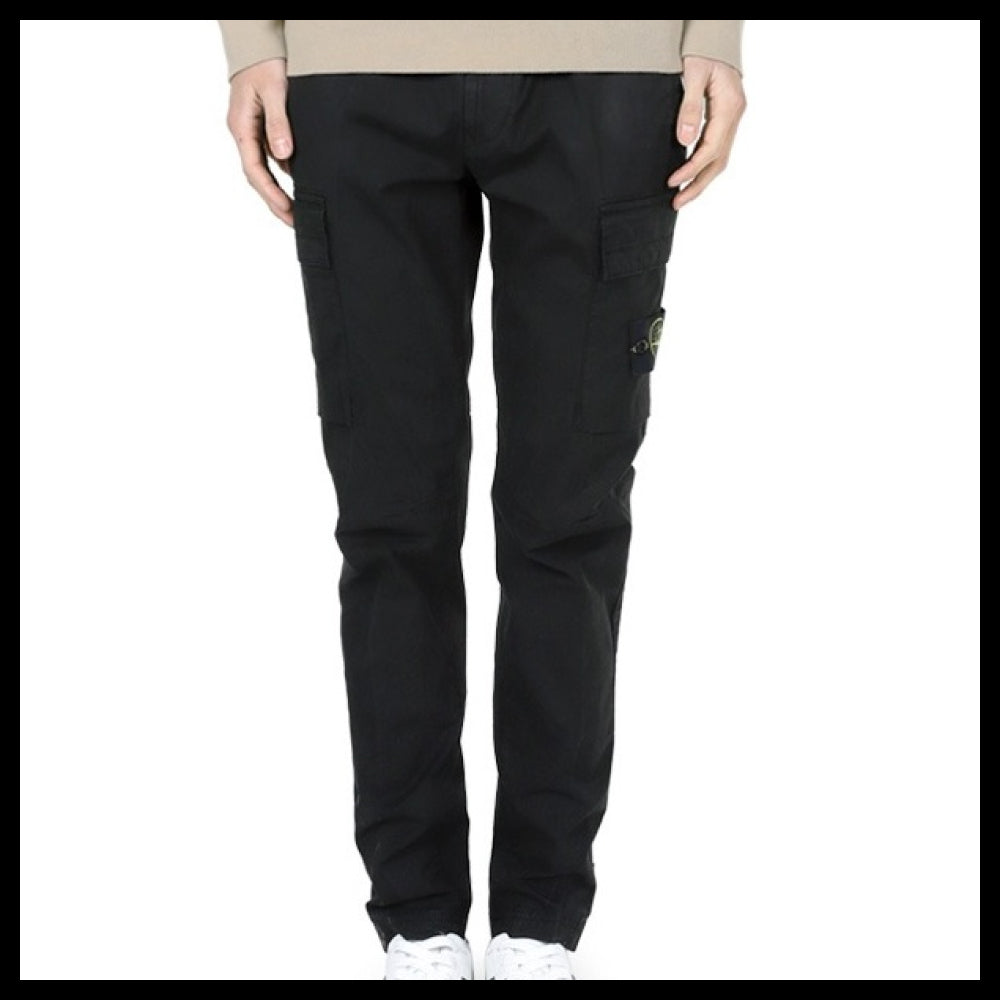 【STONE ISLAND】Regular Tapered Fit Zip Pocket Cargo Pants