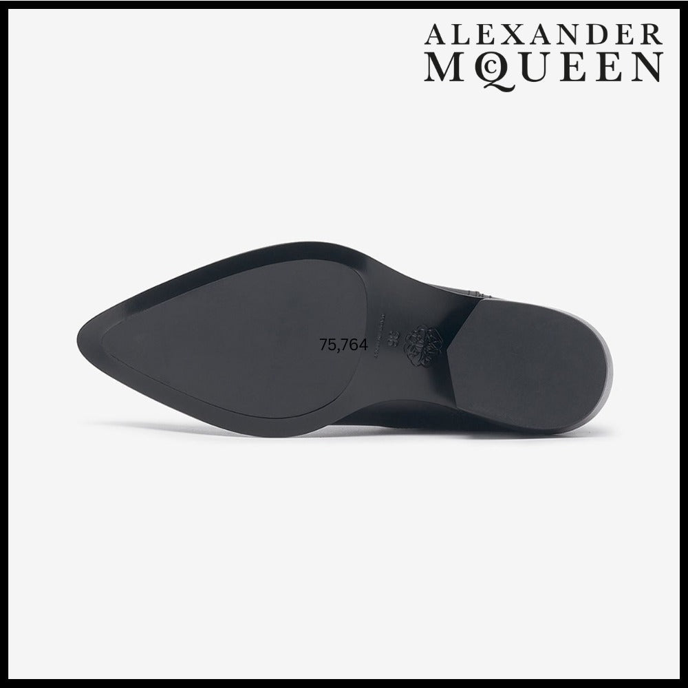【alexander mcqueen】Metallic Toe Chelsea Boots - Black