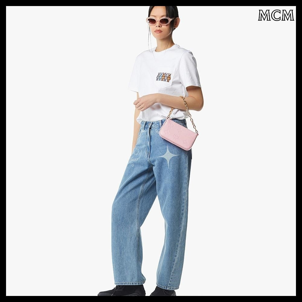 【MCM】Aren maxi monogram leather chain crossbody