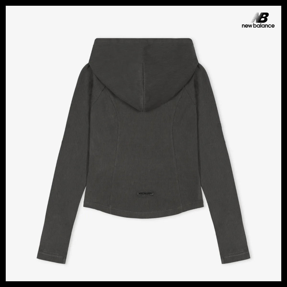 【New Balance】Women's Soft Fresh Ribbed Hooded Two Way Zip
