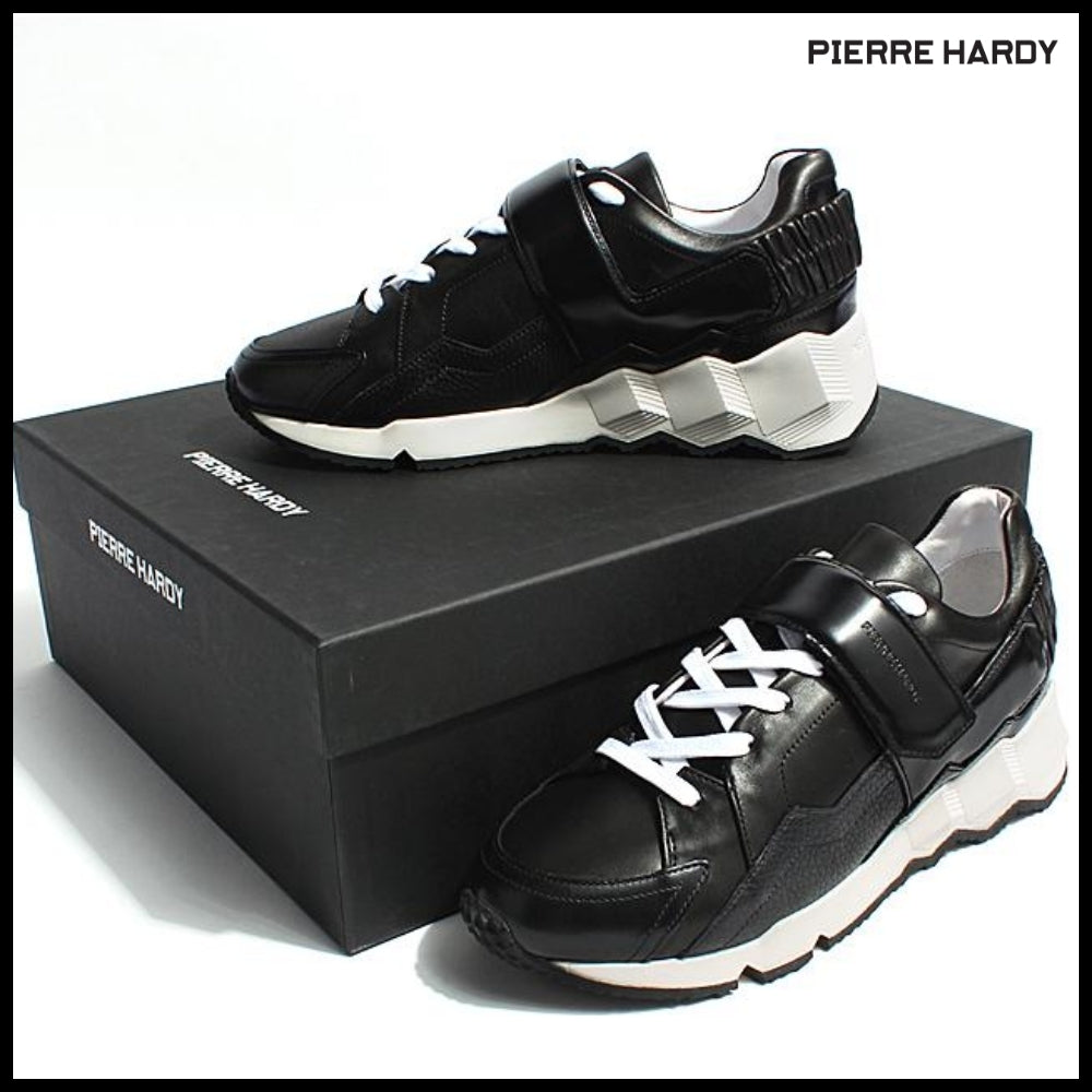 【Pierre Hardy】BLACK Velcro Running Sneakers