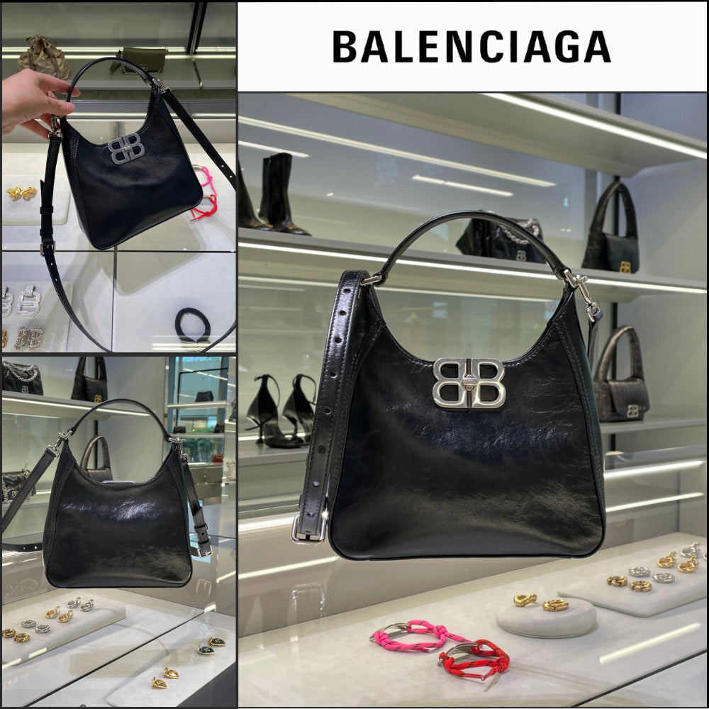 【BALENCIAGA】BB Soft Small Hobo Bag Black