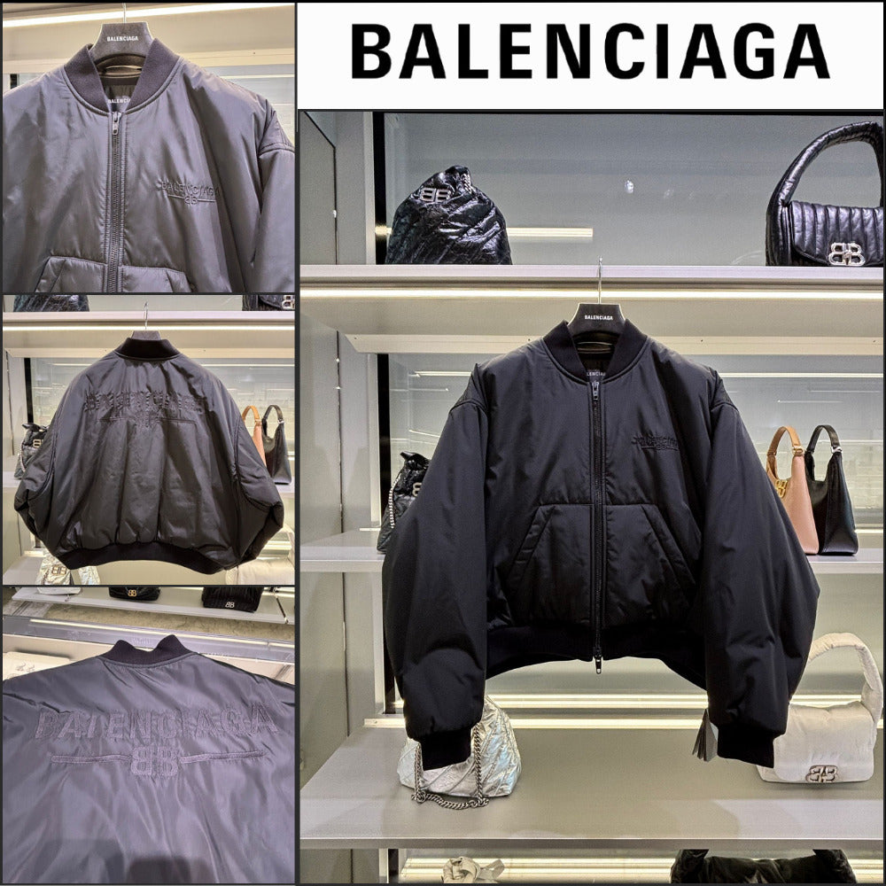 【BALENCIAGA】Logo Technical Fabric Bomber Jacket