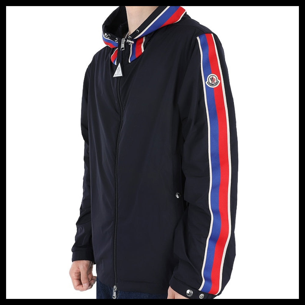 【MONCLER】 Mens Rukbat Hood Jacket Blue Navy