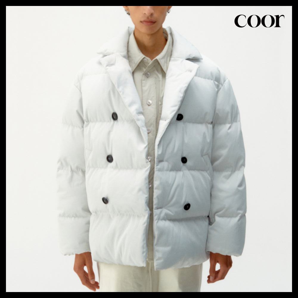 【COOR】PADDED PUFFER COAT LIGHT BEIGE