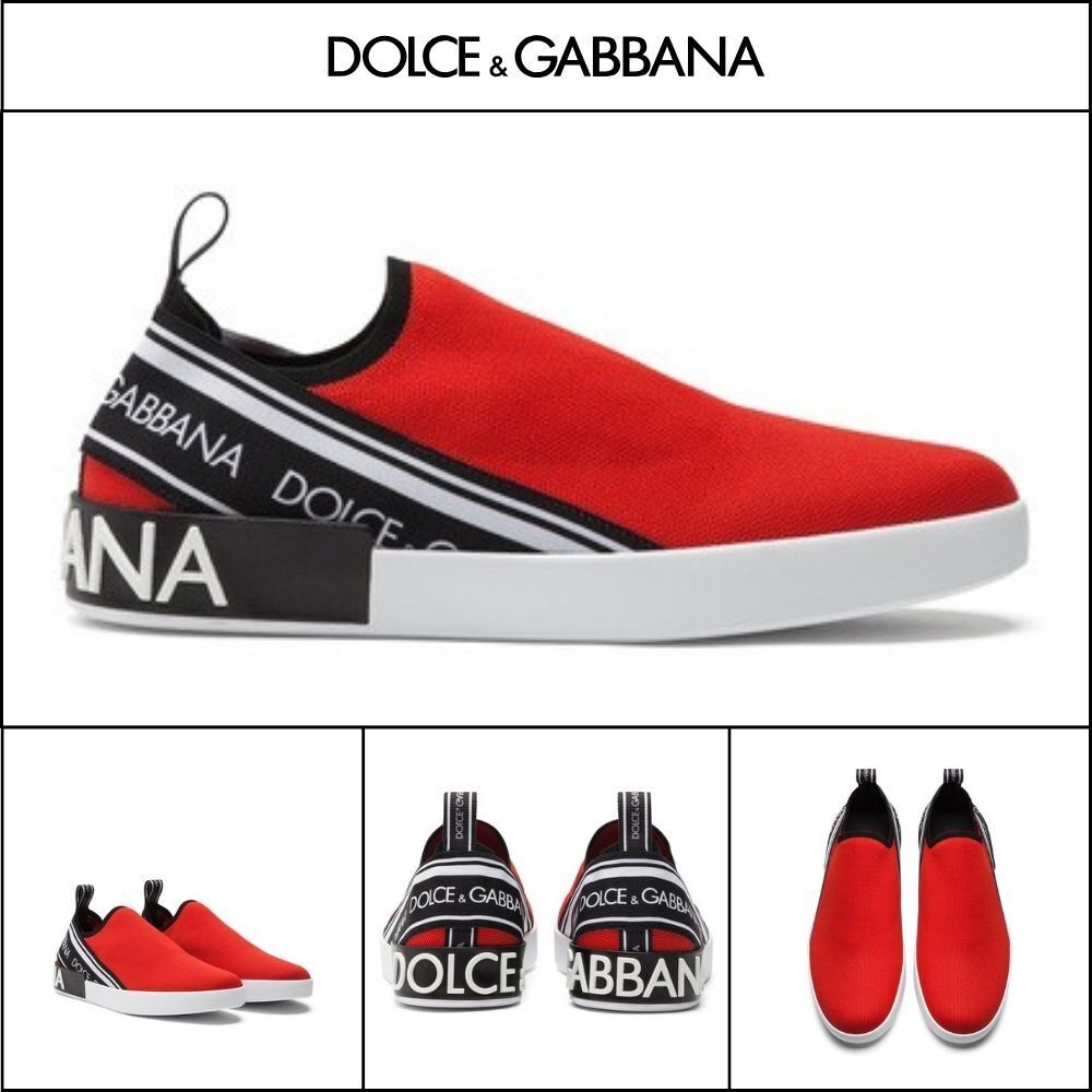 【Dolce & Gabbana】SLIP-ON PORTOFINO SNEAKERS IN MESH