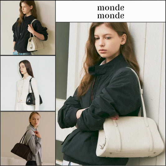 【monde monde】Moment Medium Shoulder Bag (4 Colors)