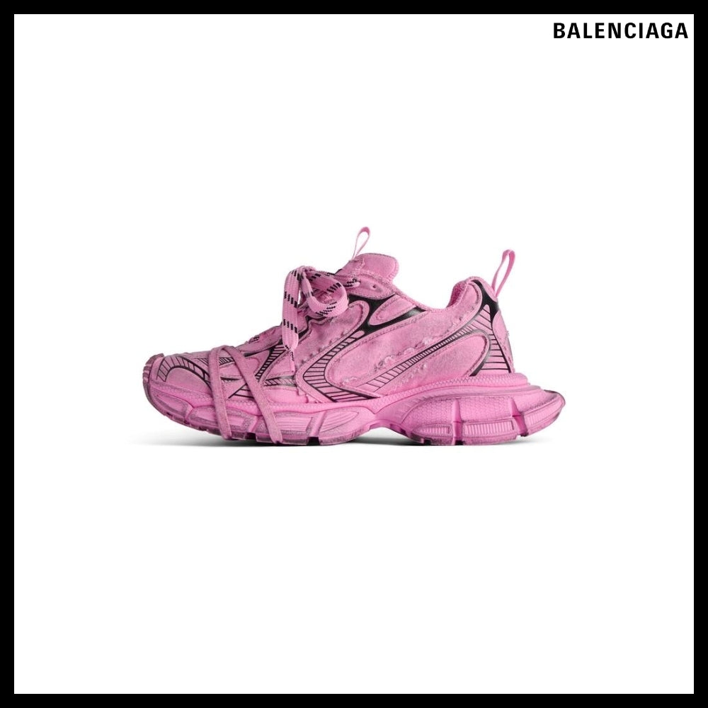 【BALENCIAGA】3XL SNEAKER PINK DESTROYED CANVAS
