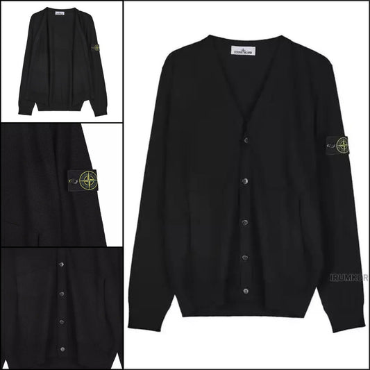 【STONE ISLAND】FW25 Men Virgin Wool Cardigan