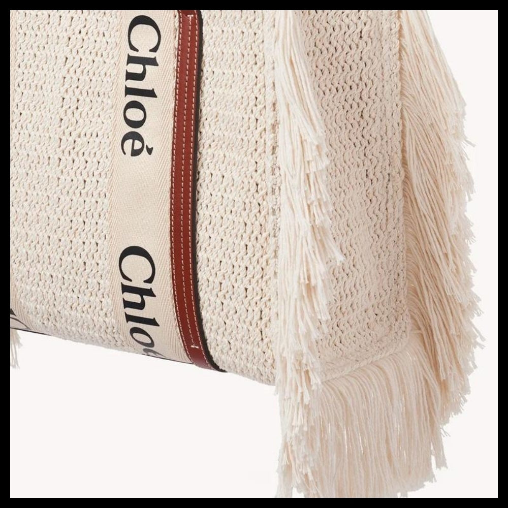 【Chloe】Woody Medium Tote Bag Sepia Brown Women