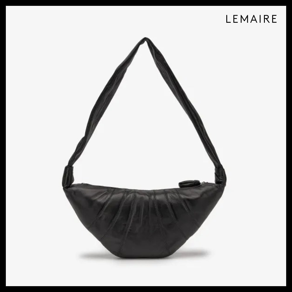 【LEMAIRE】Medium Soft Nappa Croissant Shoulder Bag Black