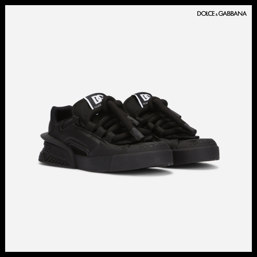 【Dolce&Gabbana】MIXED MATERIAL PORTOFINO SNEAKERS