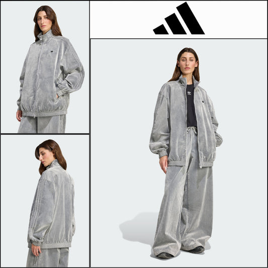 【ADIDAS】Brushed Twill Oversize Firebird Zip Jacket