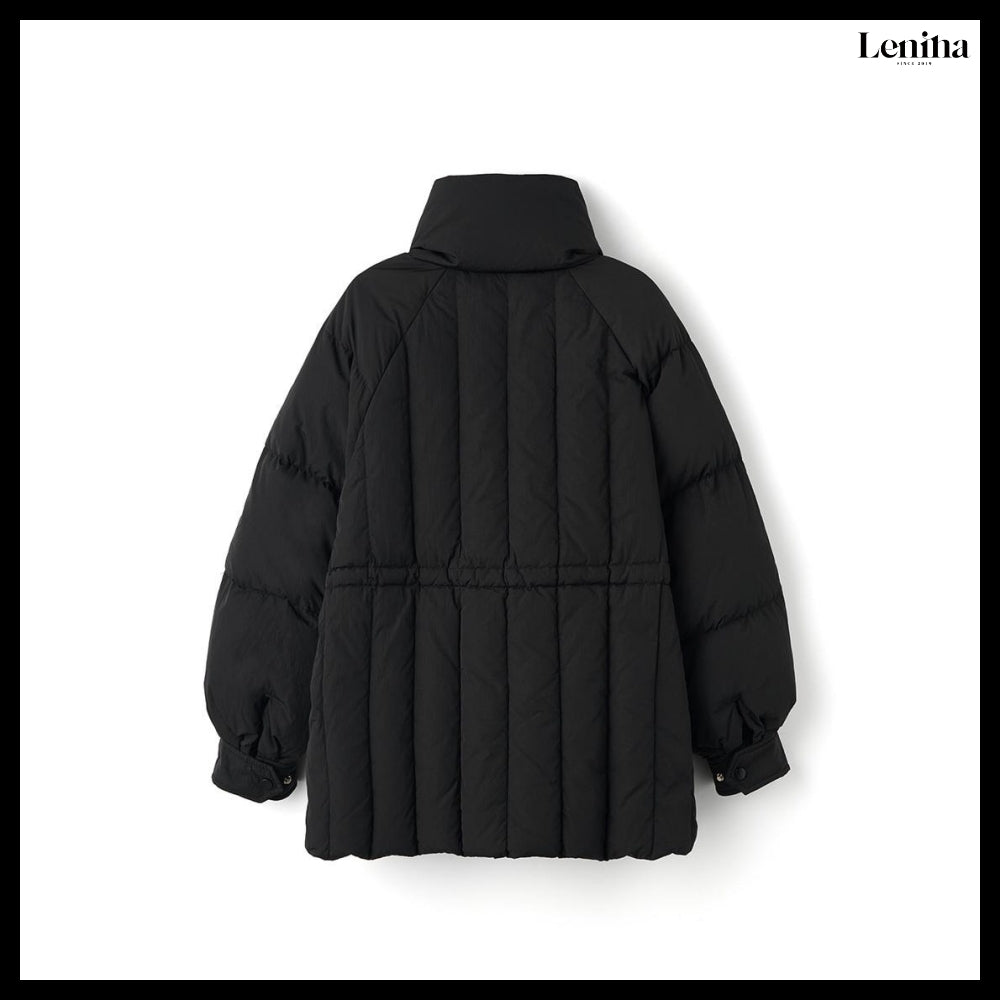 【LENINA】Jade Stand Collar Down Padding 2 Colors