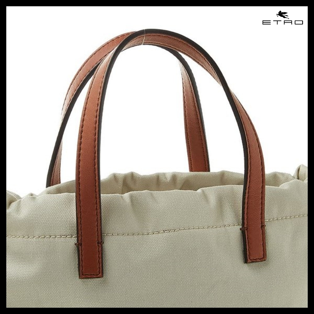 【ETRO】Logo Cotton Bucket Bag
