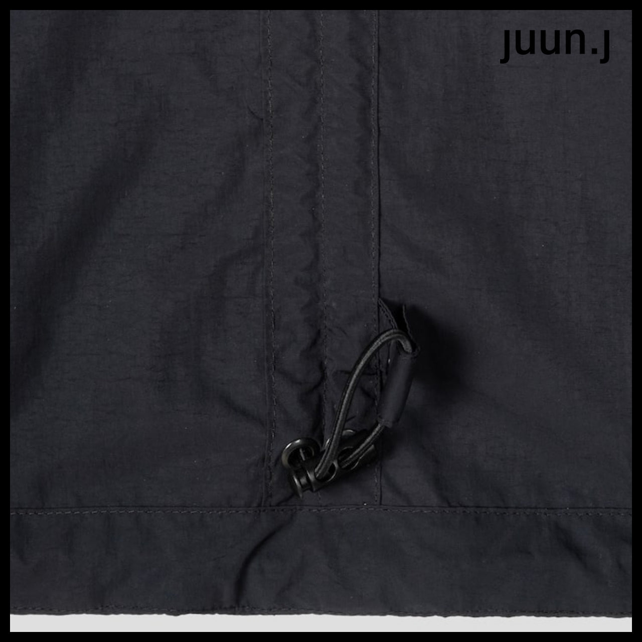 【JUUN.J】Ripstop Layered Puckering Jumper Black