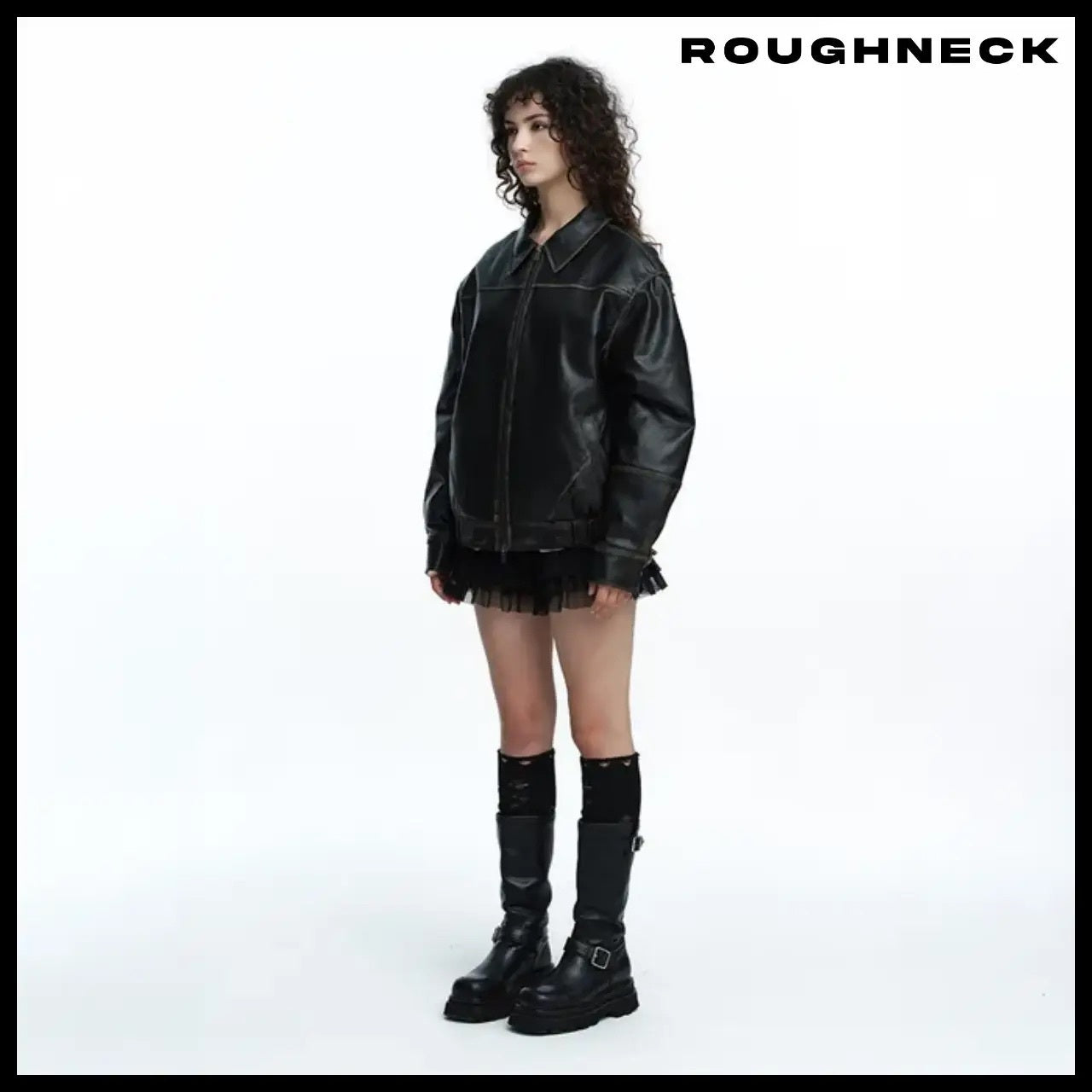 【ROUGHNECK】Washing Leather Blouson Jacket