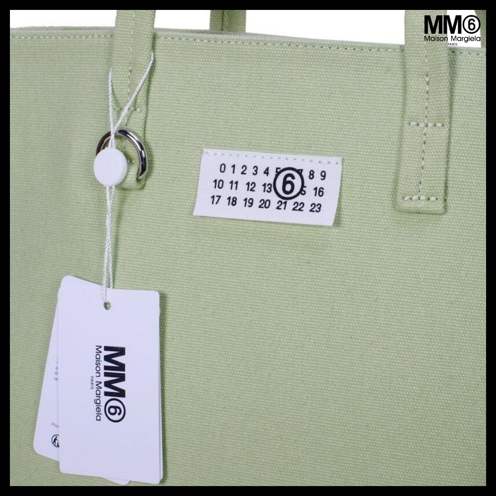 【MM6 Maison Margiela】MM6 ロゴパッチキャンバス トートバッグ