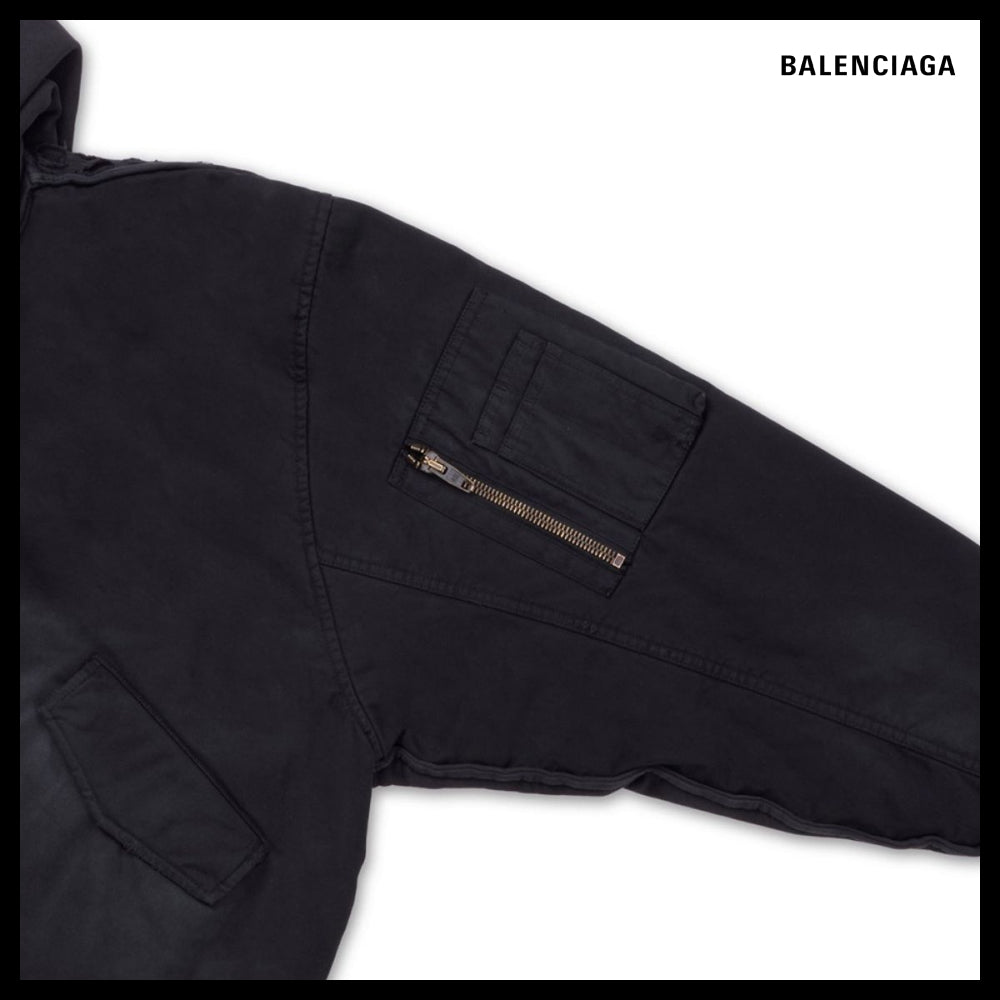 【BALENCIAGA】Hybrid Bomber Jacket Black
