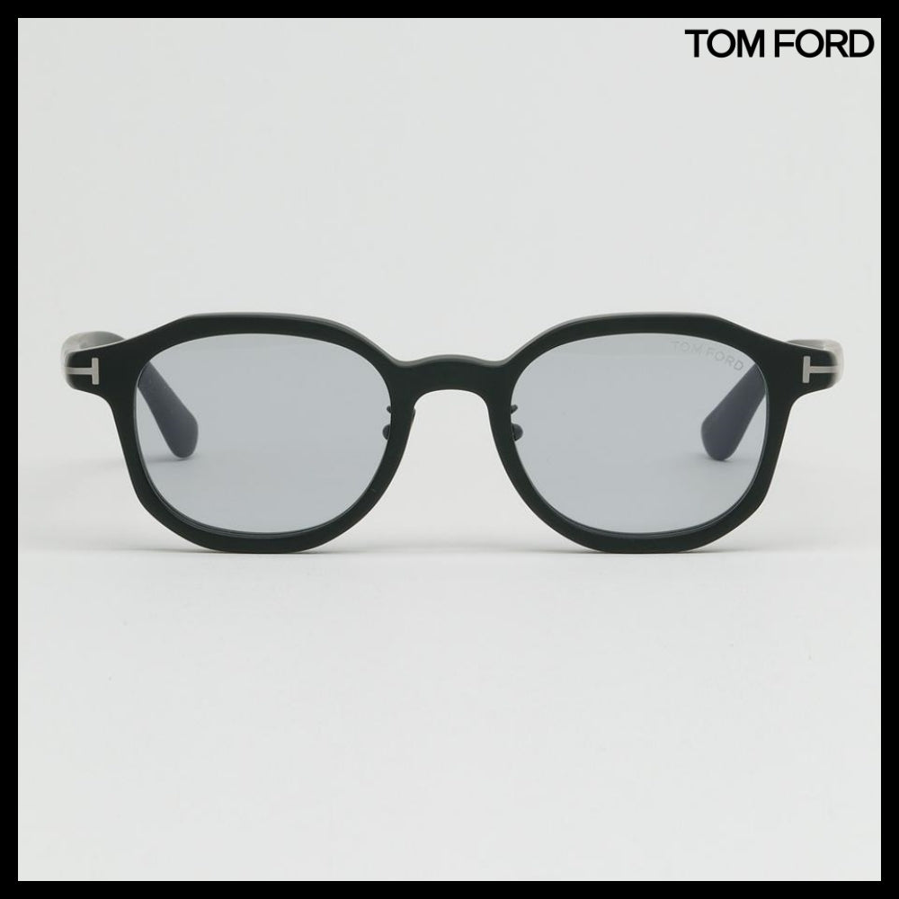 【TOM FORD】Matte Black Horn-Rimmed Sunglasses Grey Tint