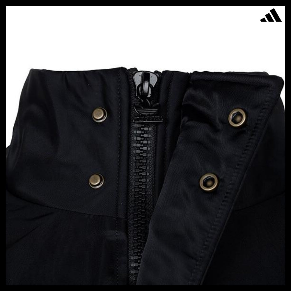 【ADIDAS 】Black Red Gomez Half-Zip Pullover Sweatshirt