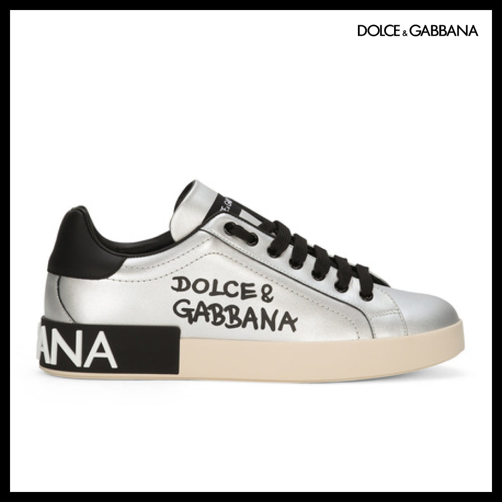 【Dolce & Gabbana】METALLIC CALFSKIN NAPPA PORTOFINO SNEAKER