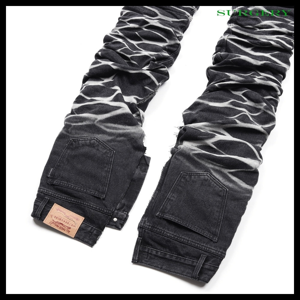 【SURGERY】Yoonseul Long Length Double Jeans Black