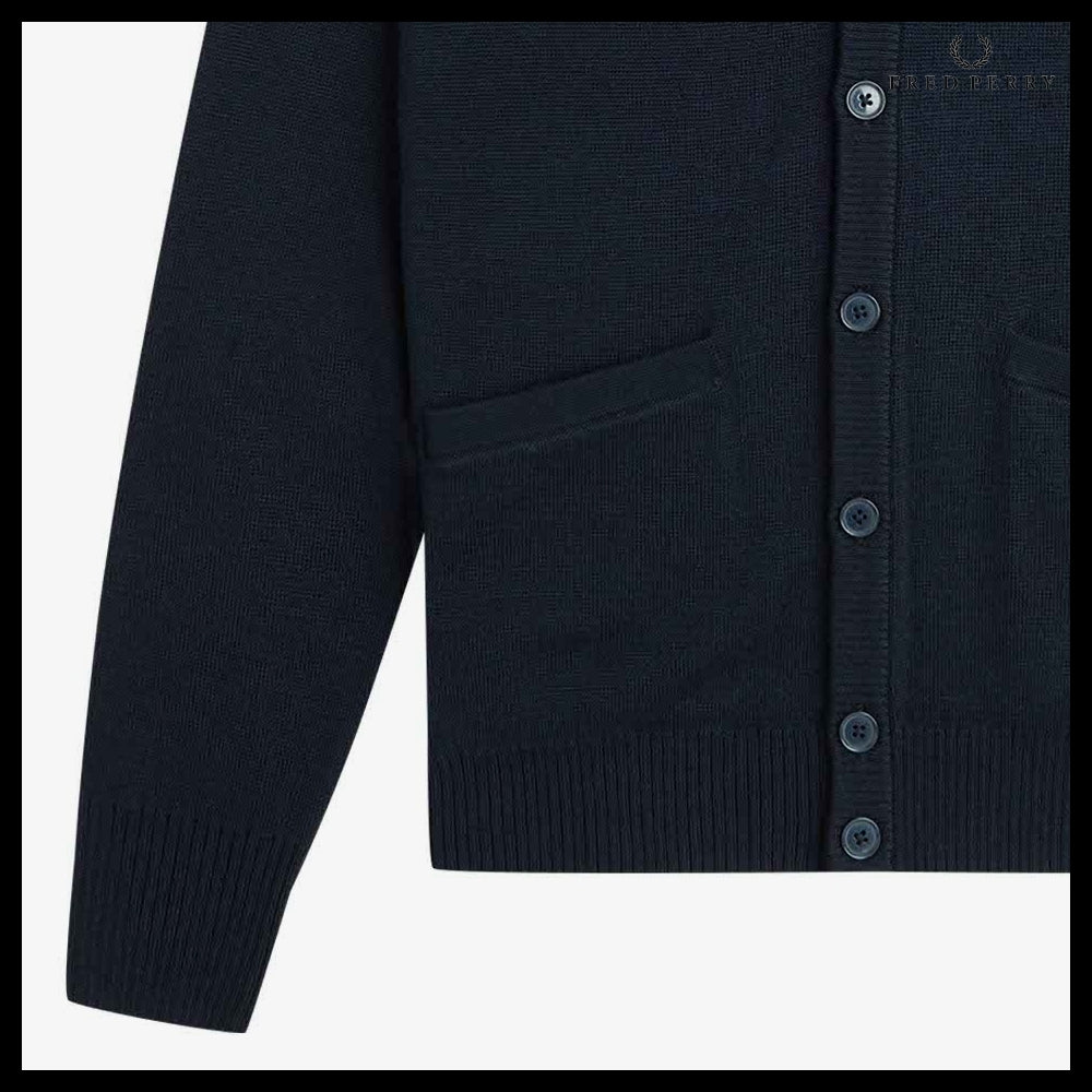 【FRED PERRY】Laurel Wreath Cardigan Navy
