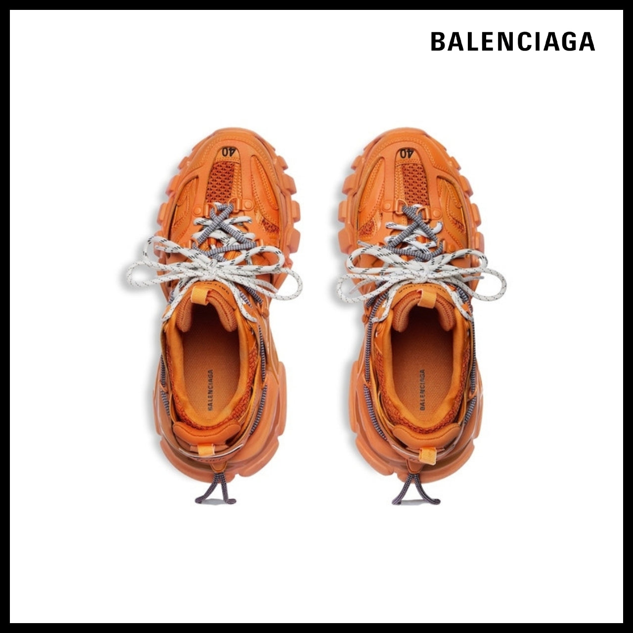 【BALENCIAGA】Men’s Track Trail Laces Sneaker in OrangeGrey