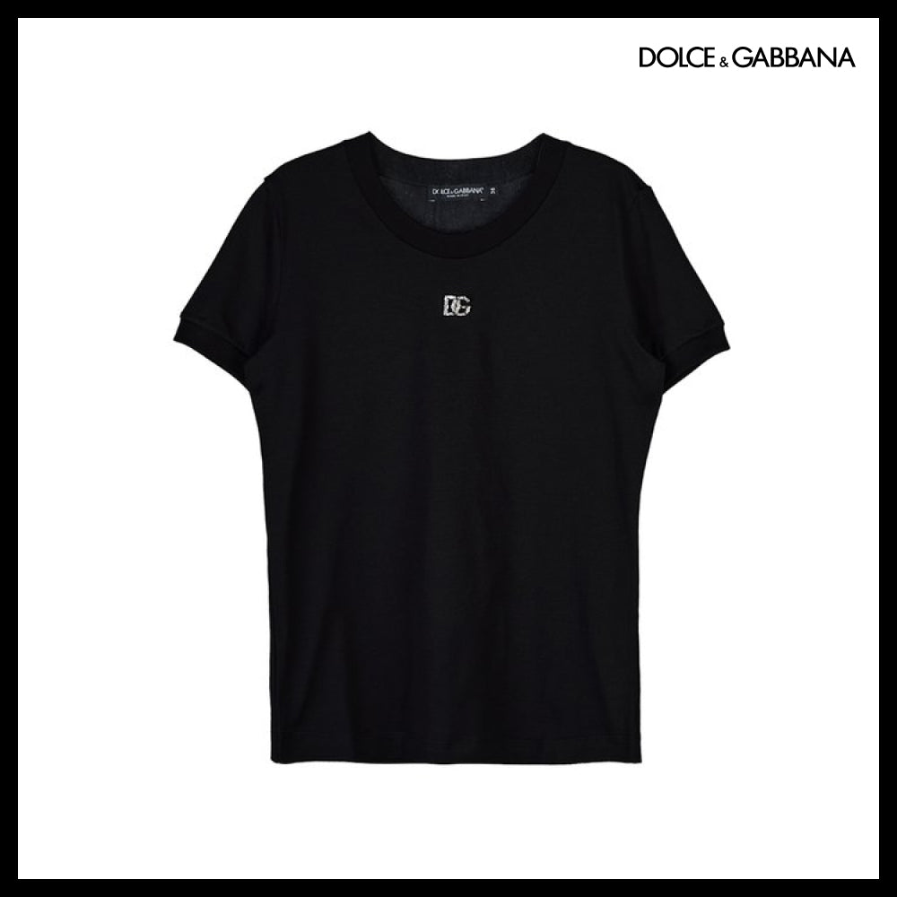 【Dolce & Gabbana】Logo Jersey T-Shirt Black