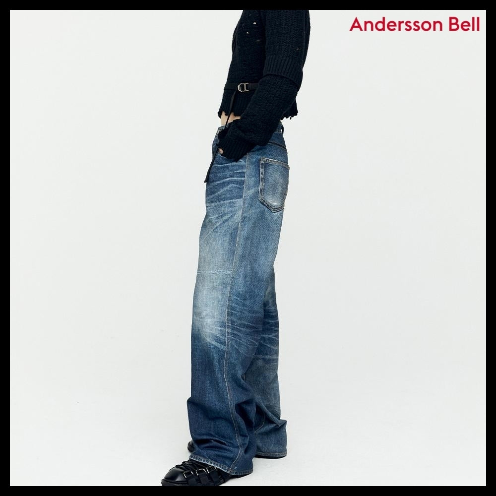 【ANDERSSON BELL】TROMPE L OEIL Printed Denim Pants