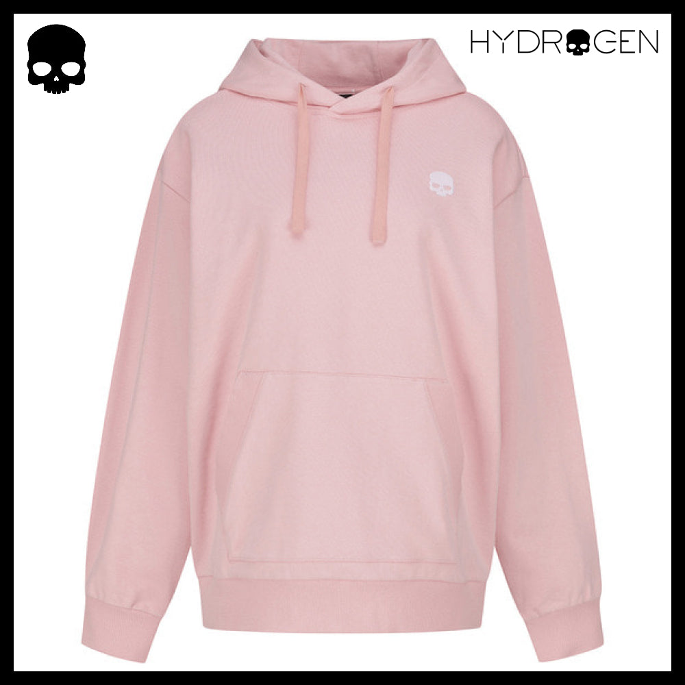 【HYDROGEN】UNI BASIC SKULL LOGO HOODIE PINK