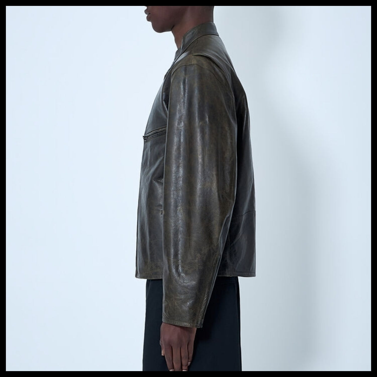 【LEMAIRE】Leather Zip Jacket