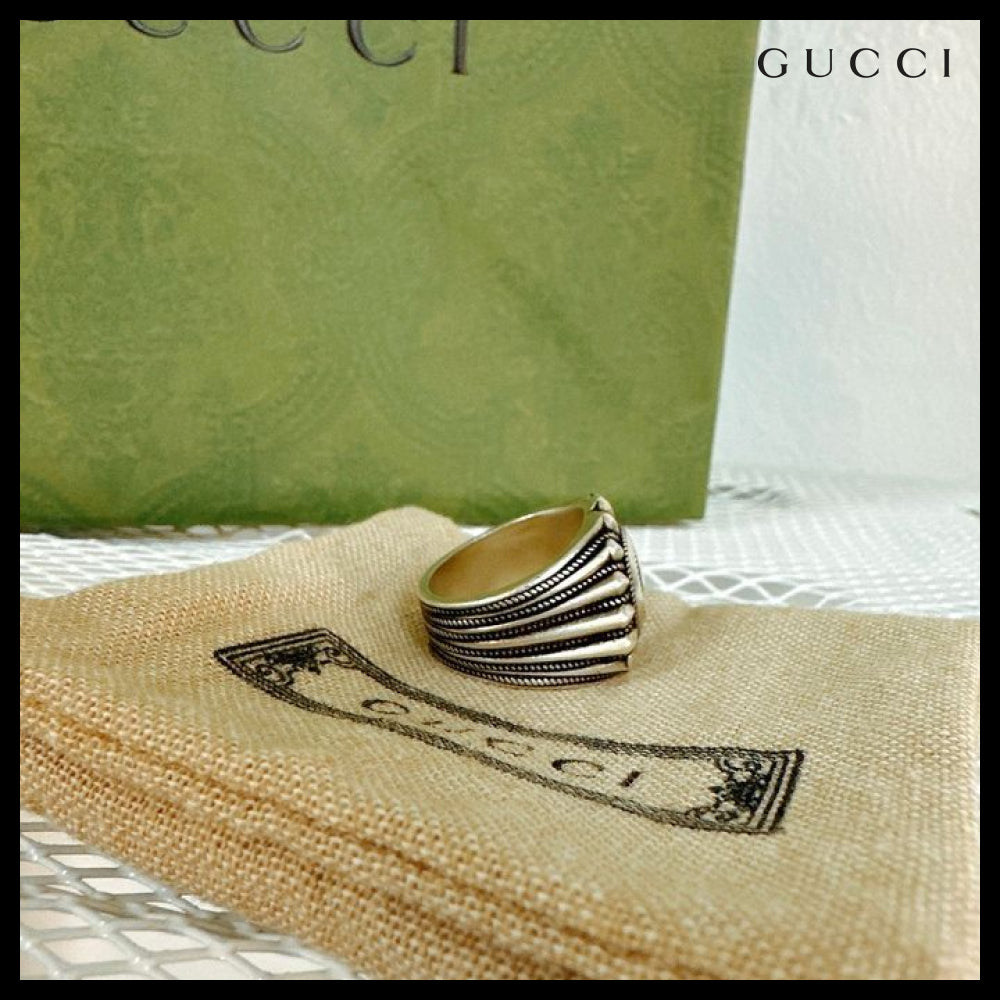 【GUCCI】G SUN FLOWER Sunflower Interlocking Sterling Ring