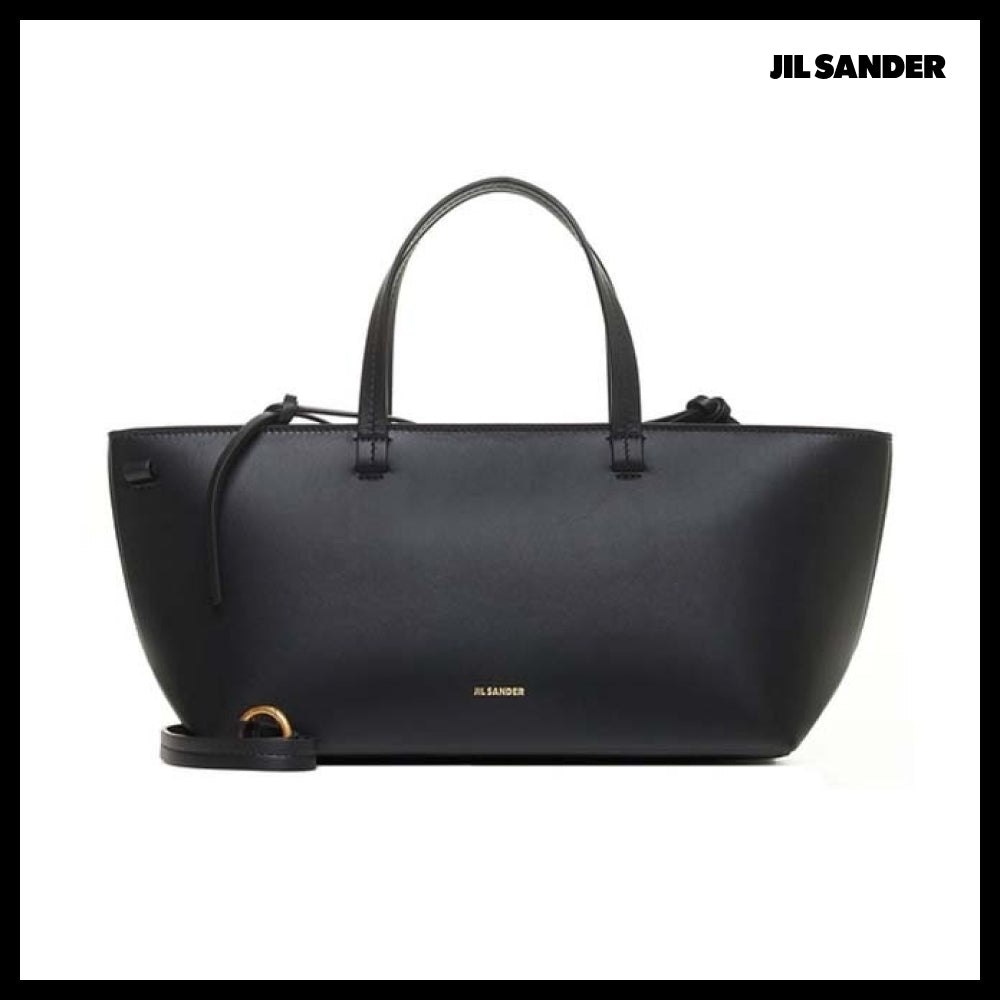 【JIL SANDER】Logo Lettered Leather Tote