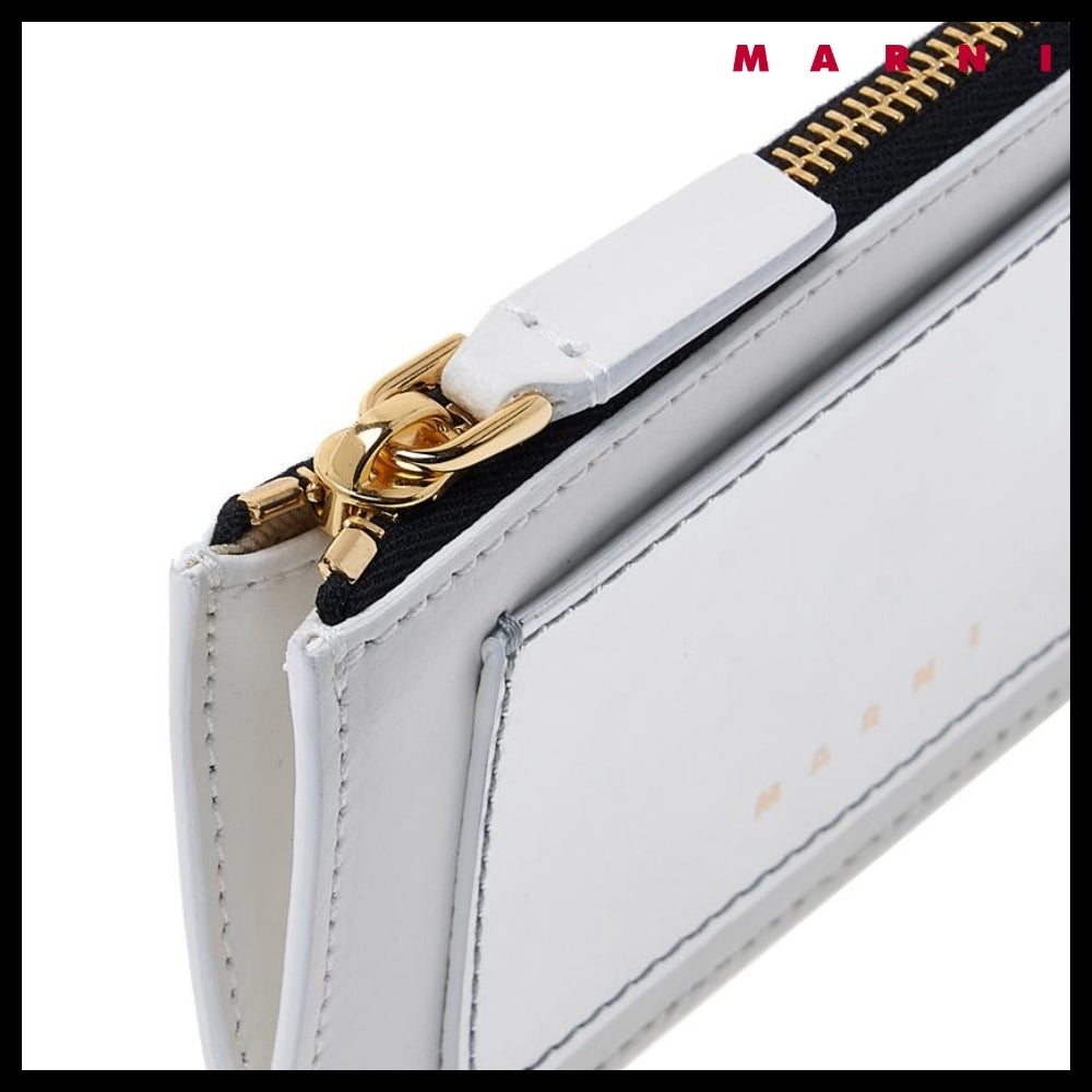 【MARNI】Logo Leather Card Holder