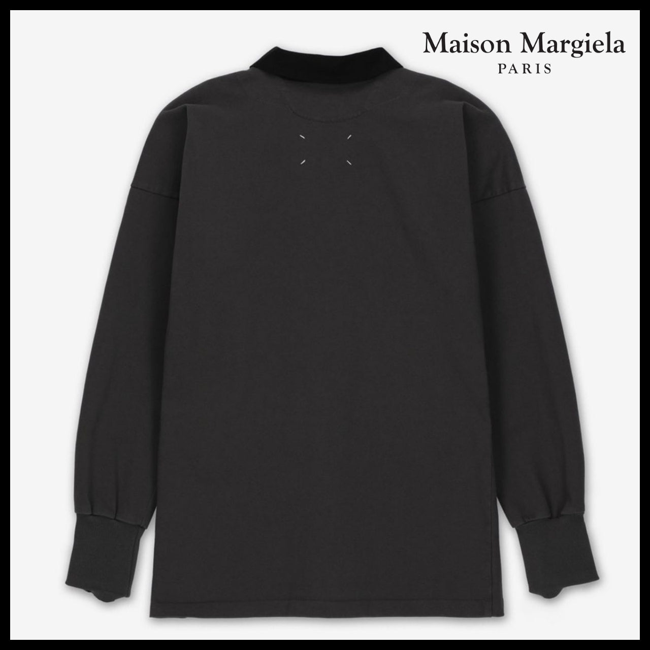 【Maison Margiela】Logo Rugby Polo Shirt Anthracite