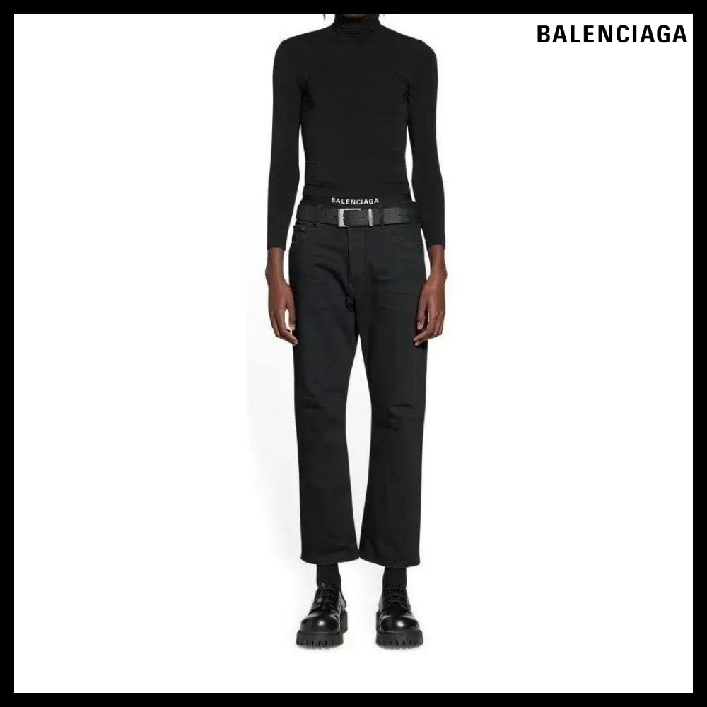 【BALENCIAGA】Slim Fit Trouser Pants Black