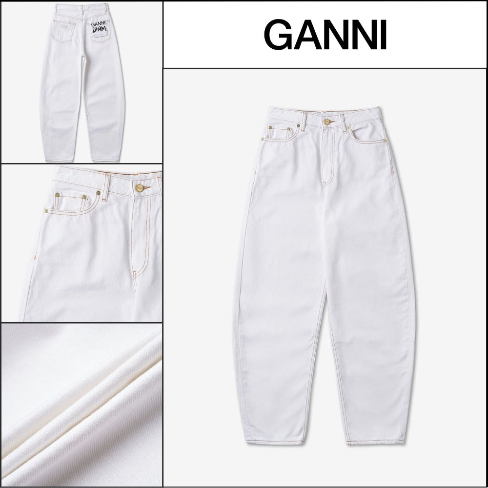 【Ganni】ステリー デニム パンツ ブライト ホワイト
