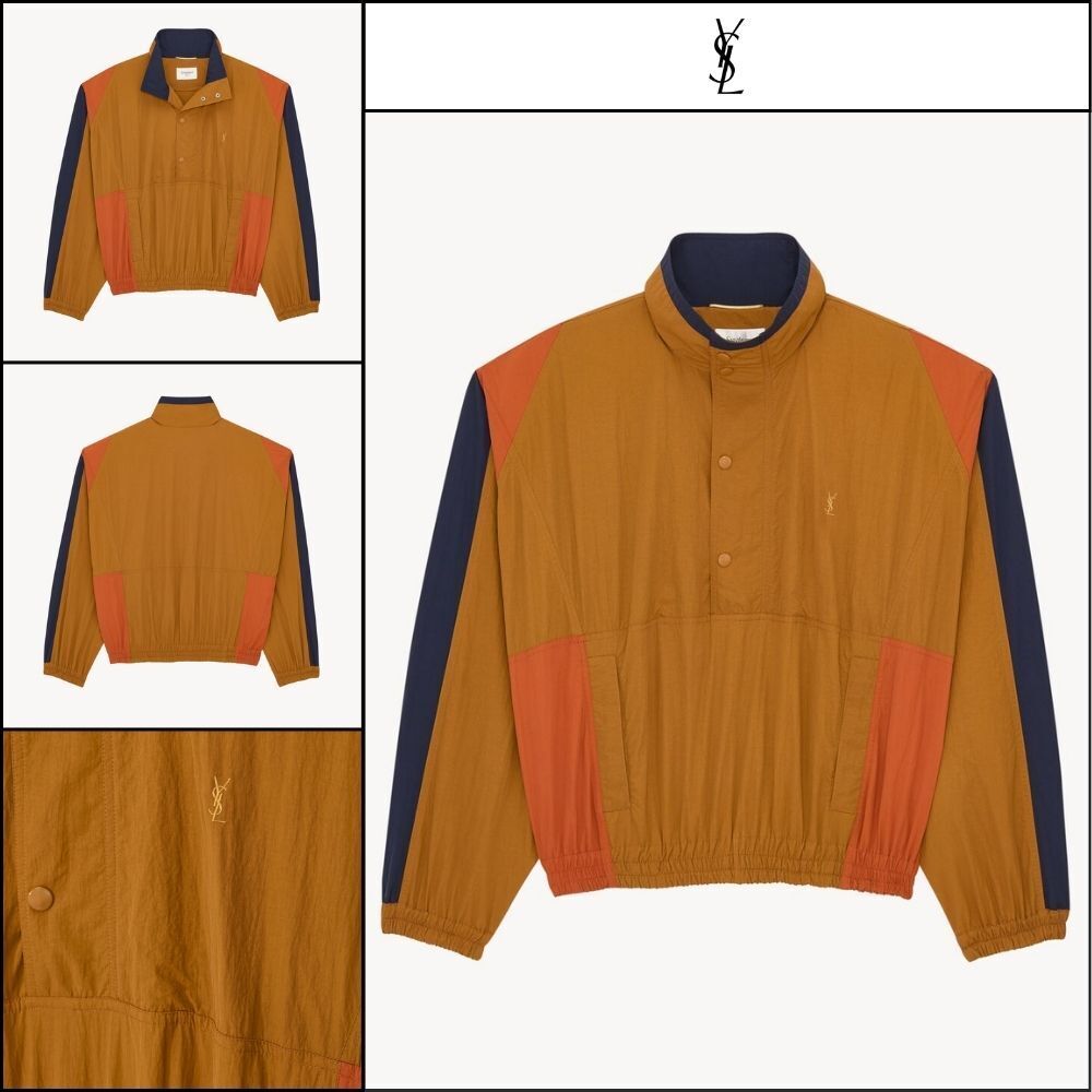 【Saint Laurent】Nylon Faille CASSANDRE Windbreaker