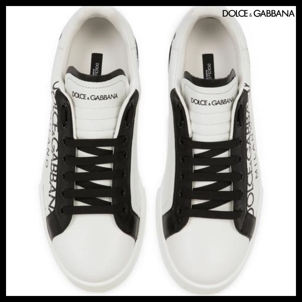 【Dolce&Gabbana】PORTOFINO SNEAKERS PRINTED PATENT CALFSKIN