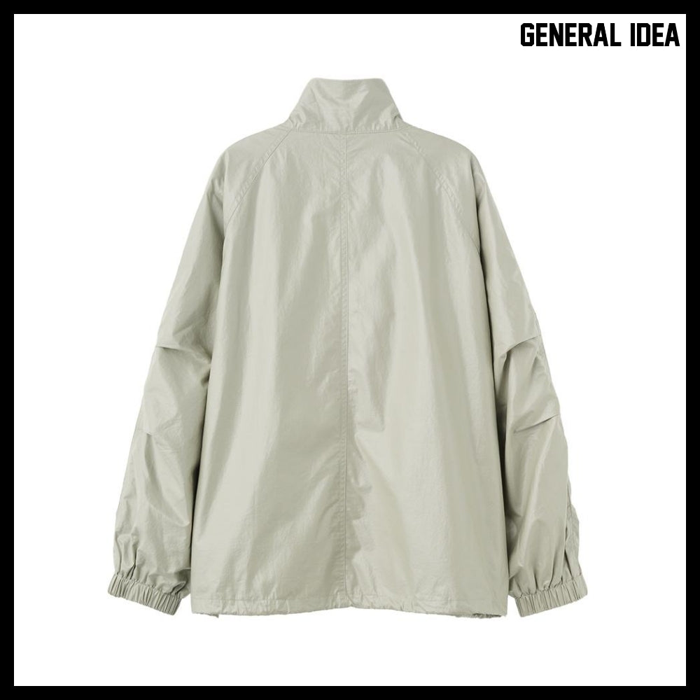 【GENERAL IDEA】グロッシーコーティングジャンパーミントグレー
