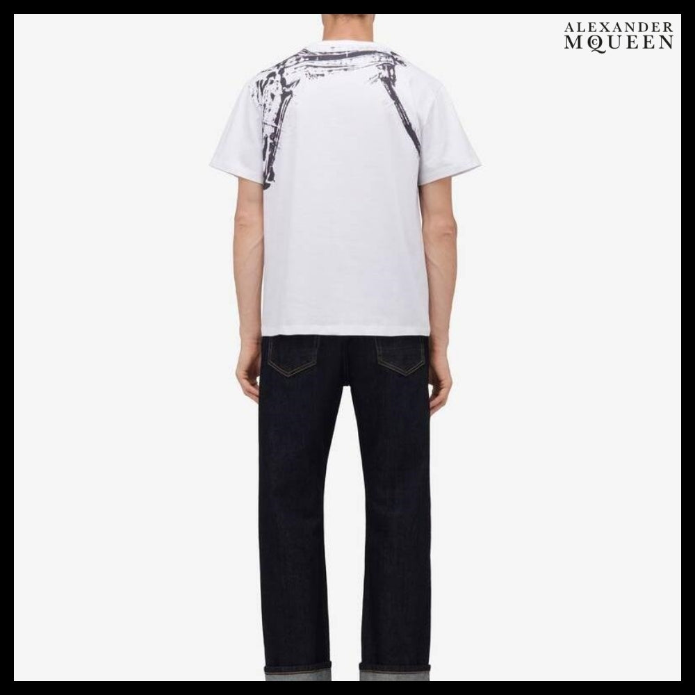 【Alexander Mcqueen】Fold Harness T-shirt in White/Black