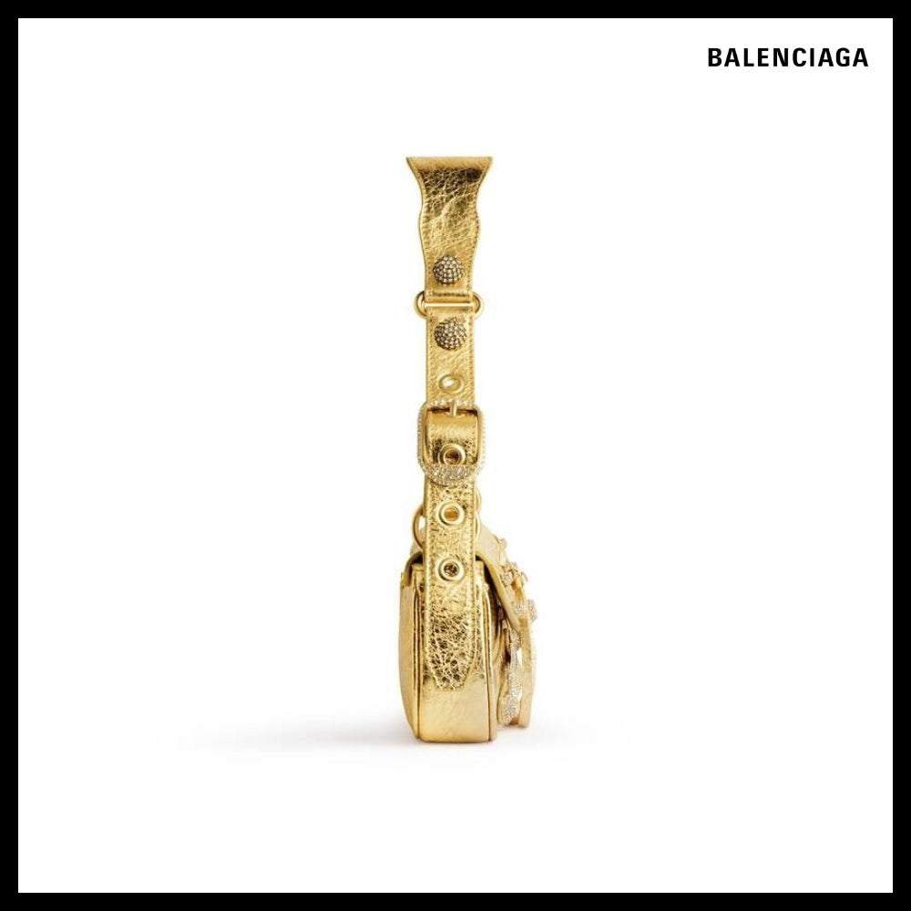 【BALENCIAGA】Le Cagole XS Sling Bag Metallized Gold