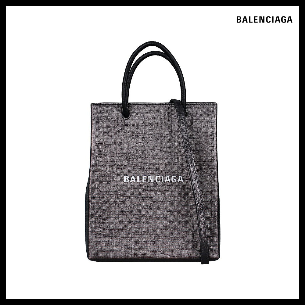 【BALENCIAGA】Shopping Phone Holder Enlarged Balenciaga Grey