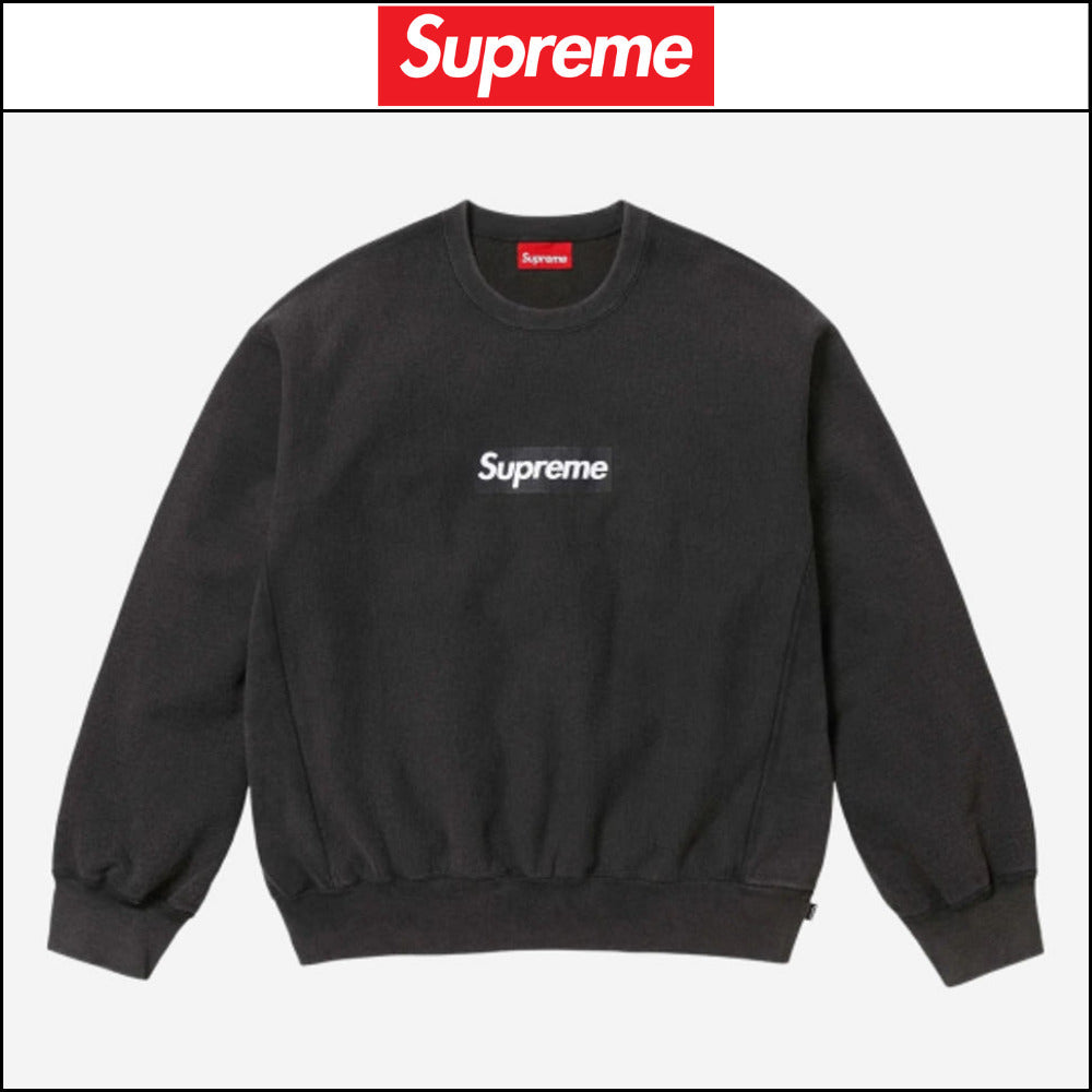 【Supreme】Washed Box Logo Crewneck Black 25SS