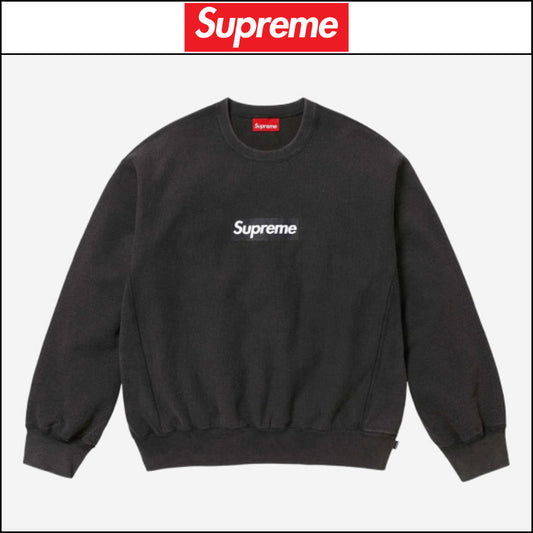 【Supreme】Washed Box Logo Crewneck Black 25SS