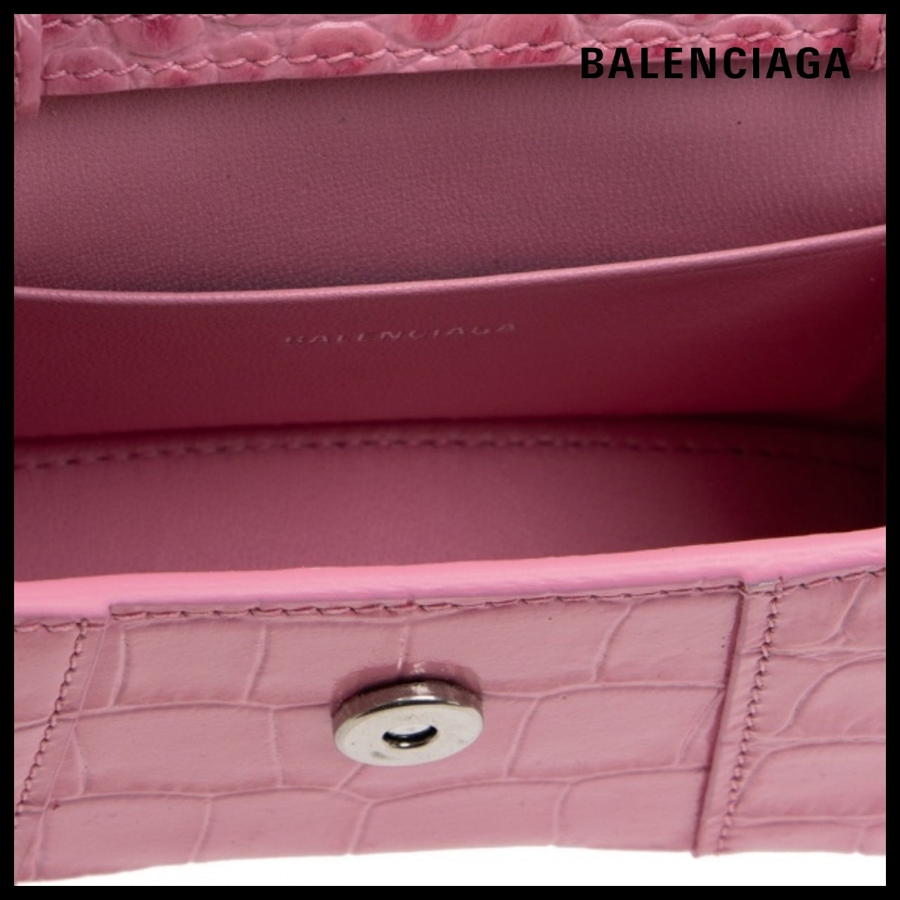 【BALENCIAGA】Hourglass Mini Bag With Strap Pink