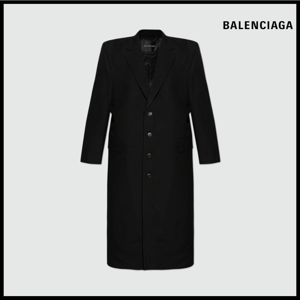 【BALENCIAGA】Boxy SB Coat in Black