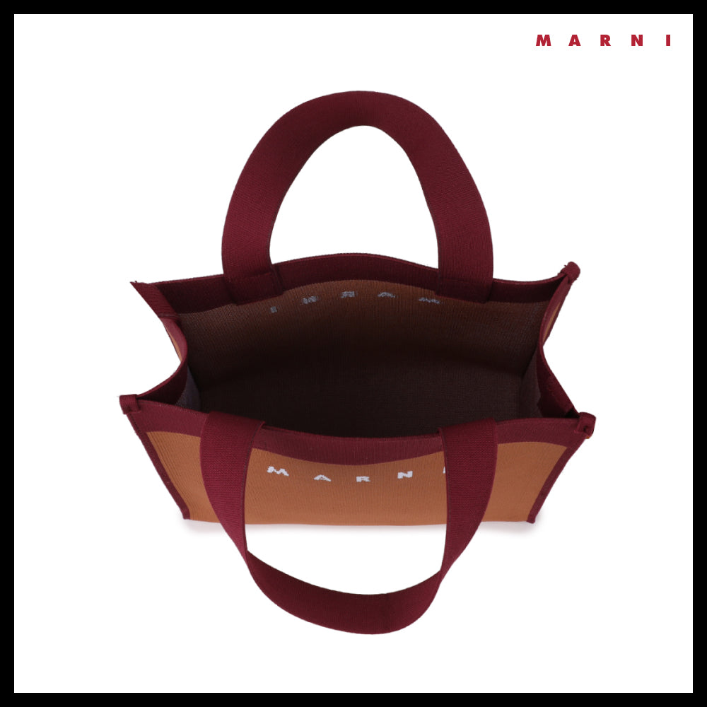 【MARNI】Women's Jacquard Small Tote Shoulder Bag